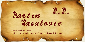 Martin Mašulović vizit kartica